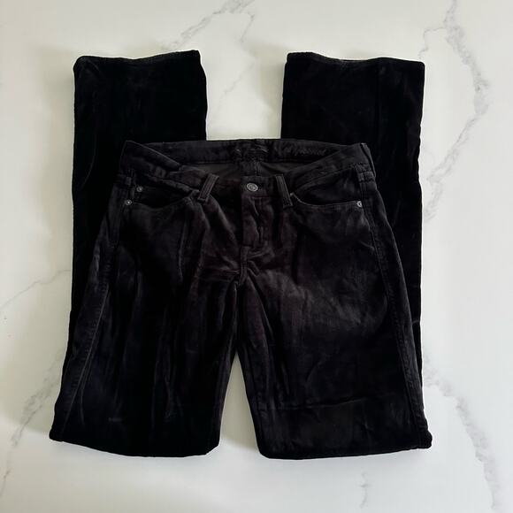7 for All Man Kind Velvet Textured Flare Pants Size 26 - Picture 1 of 12